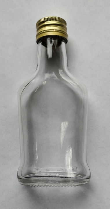 Бутылка 0,1 л. Фляжка "Коньяк" + винт. крышка